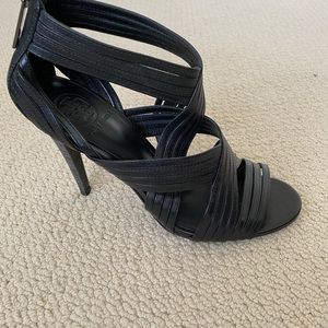 Tory Burch leather Criss Cross ankle strap heels